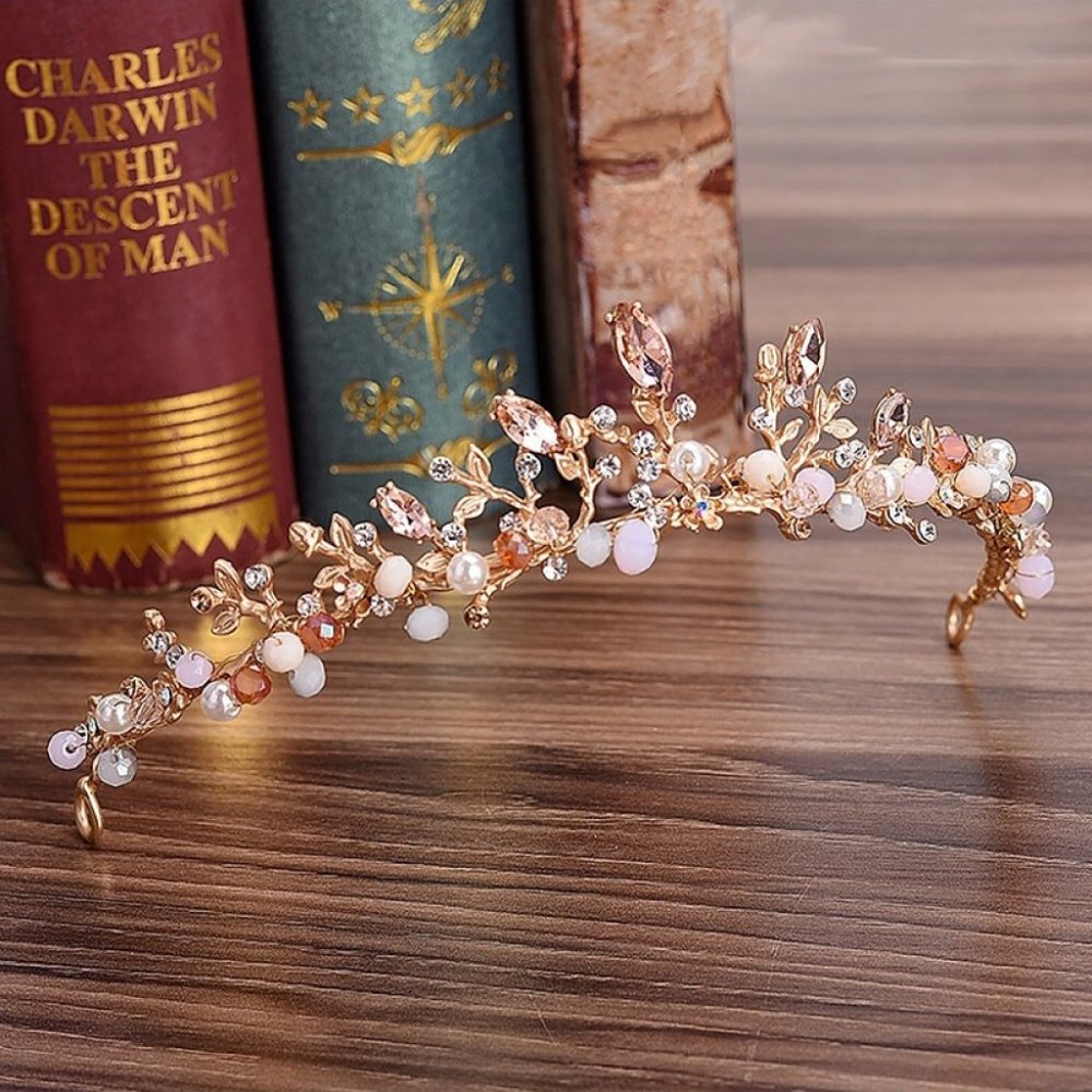 Multi-color Stone Bridal Headpiece NXMTR20005 - Picture 2 of 3